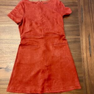 Ann Taylor Factory Vibrant Red/Orange Mini Dress